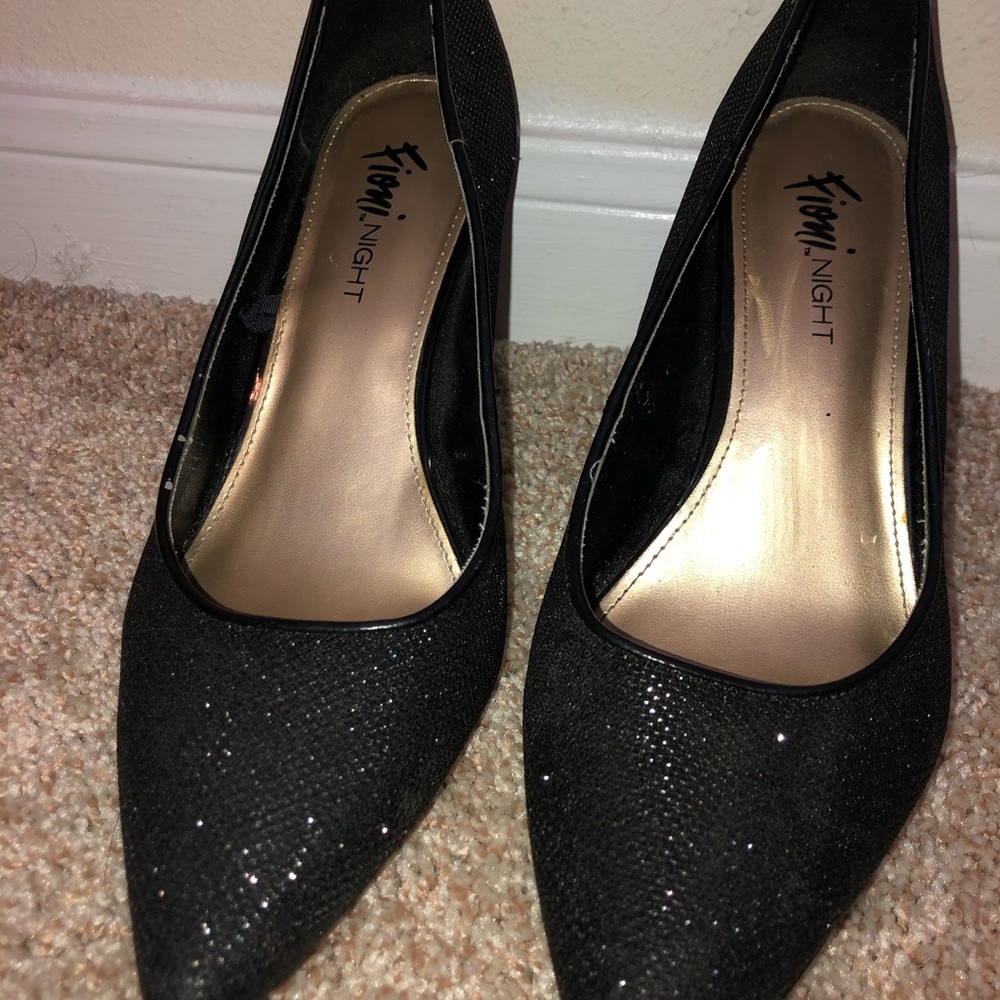 Black sparkle heels FIONI NIGHT